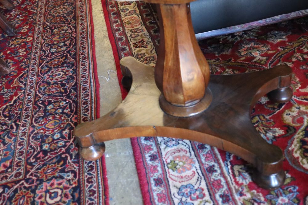 A Victorian rosewood work table, width 60cm, depth 49cm, height 78cm